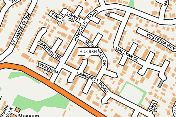 HU8 9XH map - OS OpenMap – Local (Ordnance Survey)