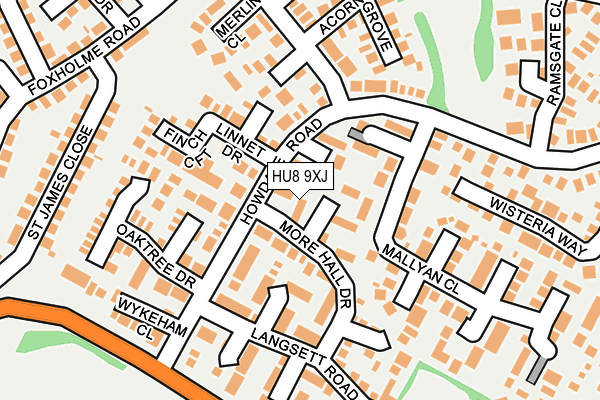 HU8 9XJ map - OS OpenMap – Local (Ordnance Survey)