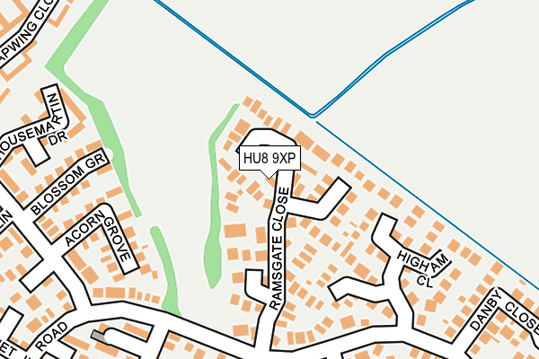 HU8 9XP map - OS OpenMap – Local (Ordnance Survey)