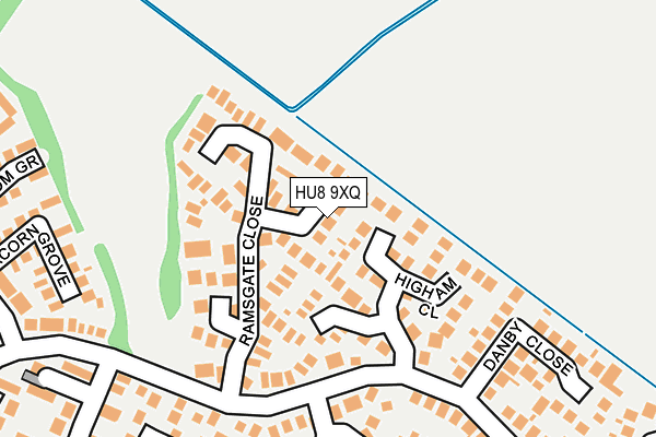 HU8 9XQ map - OS OpenMap – Local (Ordnance Survey)