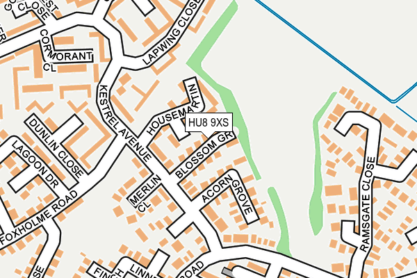 HU8 9XS map - OS OpenMap – Local (Ordnance Survey)