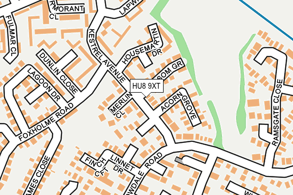 HU8 9XT map - OS OpenMap – Local (Ordnance Survey)