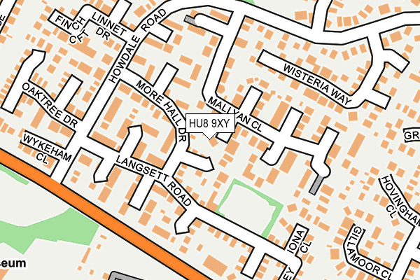 HU8 9XY map - OS OpenMap – Local (Ordnance Survey)