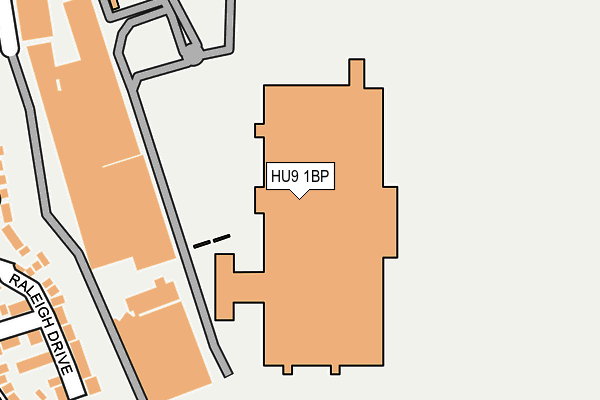 HU9 1BP map - OS OpenMap – Local (Ordnance Survey)