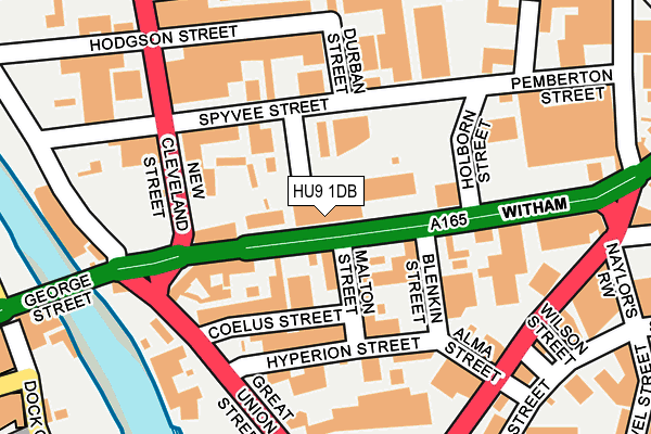 HU9 1DB map - OS OpenMap – Local (Ordnance Survey)