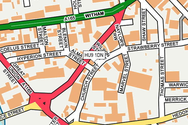 HU9 1DN map - OS OpenMap – Local (Ordnance Survey)