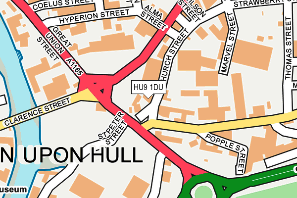 HU9 1DU map - OS OpenMap – Local (Ordnance Survey)