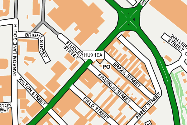 HU9 1EA map - OS OpenMap – Local (Ordnance Survey)