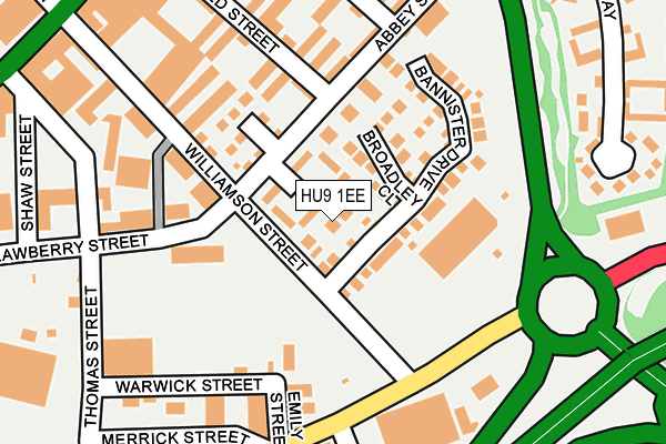 HU9 1EE map - OS OpenMap – Local (Ordnance Survey)