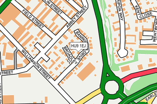 HU9 1EJ map - OS OpenMap – Local (Ordnance Survey)