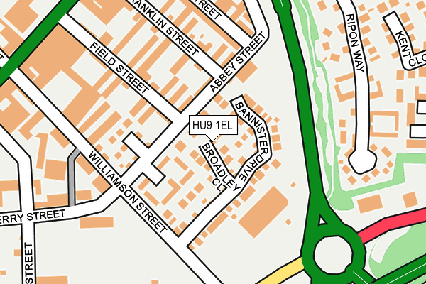 HU9 1EL map - OS OpenMap – Local (Ordnance Survey)