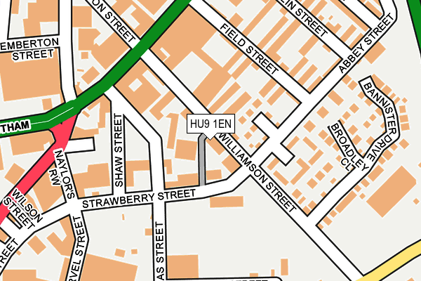 HU9 1EN map - OS OpenMap – Local (Ordnance Survey)