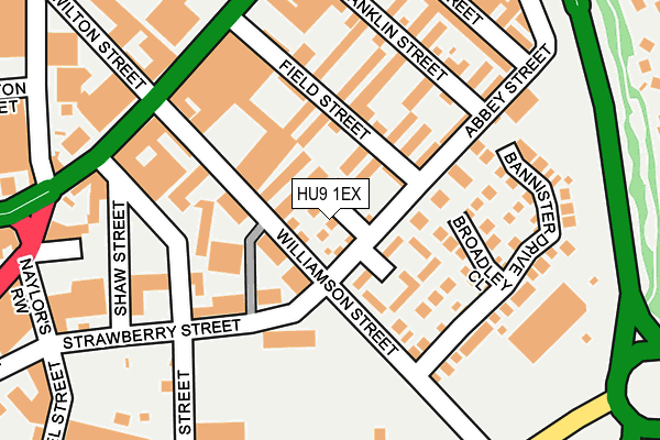 HU9 1EX map - OS OpenMap – Local (Ordnance Survey)