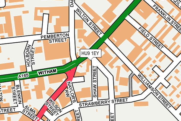 HU9 1EY map - OS OpenMap – Local (Ordnance Survey)