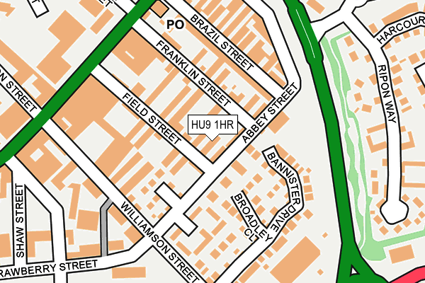 HU9 1HR map - OS OpenMap – Local (Ordnance Survey)