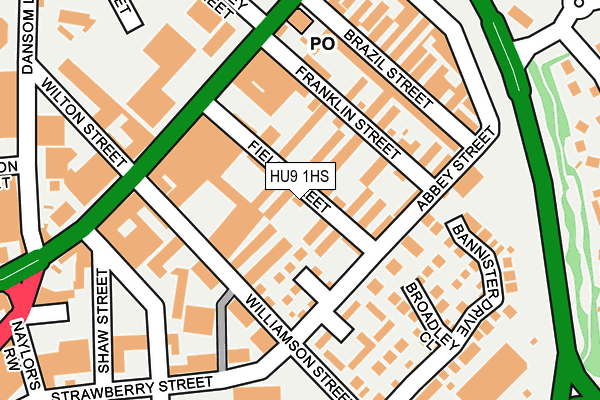 HU9 1HS map - OS OpenMap – Local (Ordnance Survey)