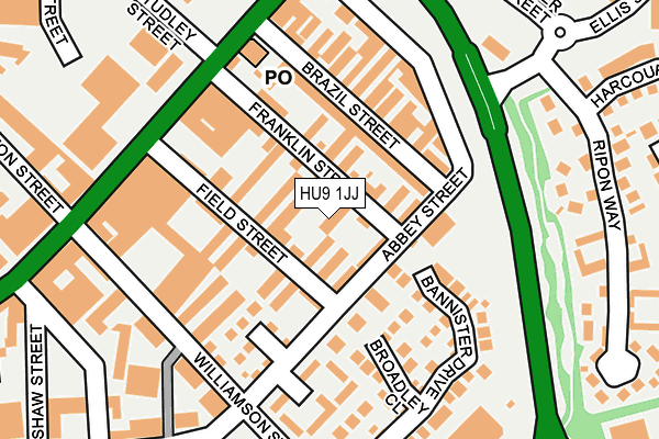 HU9 1JJ map - OS OpenMap – Local (Ordnance Survey)