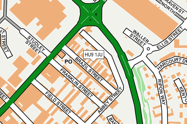 HU9 1JU map - OS OpenMap – Local (Ordnance Survey)