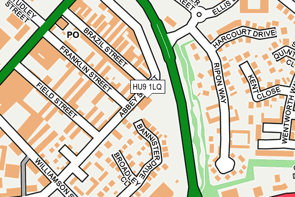 HU9 1LQ map - OS OpenMap – Local (Ordnance Survey)