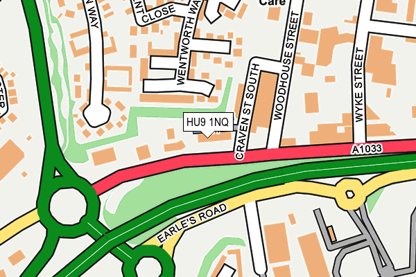 HU9 1NQ map - OS OpenMap – Local (Ordnance Survey)