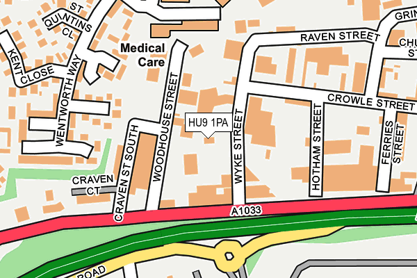 HU9 1PA map - OS OpenMap – Local (Ordnance Survey)