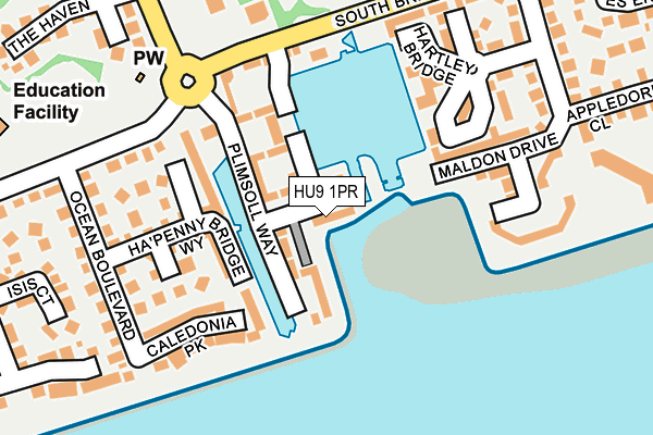 HU9 1PR map - OS OpenMap – Local (Ordnance Survey)