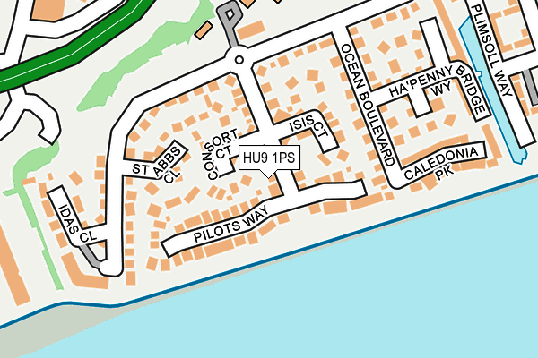 HU9 1PS map - OS OpenMap – Local (Ordnance Survey)