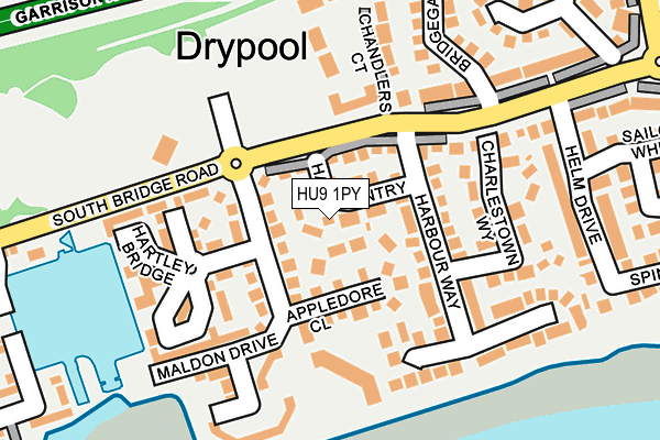 HU9 1PY map - OS OpenMap – Local (Ordnance Survey)