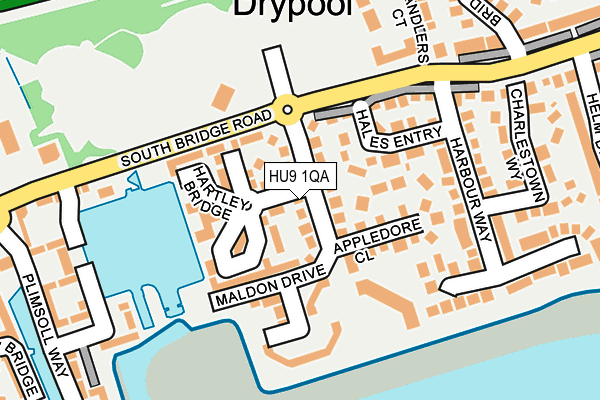 HU9 1QA map - OS OpenMap – Local (Ordnance Survey)