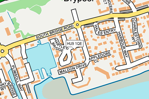 HU9 1QE map - OS OpenMap – Local (Ordnance Survey)