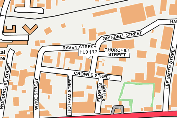 HU9 1RP map - OS OpenMap – Local (Ordnance Survey)