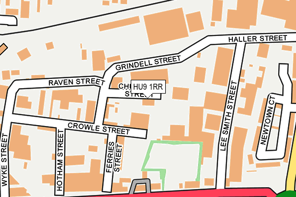 HU9 1RR map - OS OpenMap – Local (Ordnance Survey)