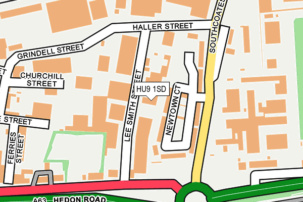 HU9 1SD map - OS OpenMap – Local (Ordnance Survey)