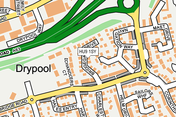 HU9 1SY map - OS OpenMap – Local (Ordnance Survey)