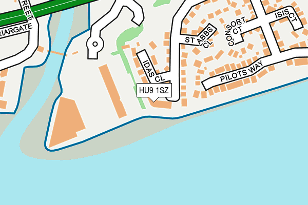 HU9 1SZ map - OS OpenMap – Local (Ordnance Survey)