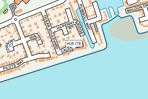 HU9 1TE map - OS OpenMap – Local (Ordnance Survey)
