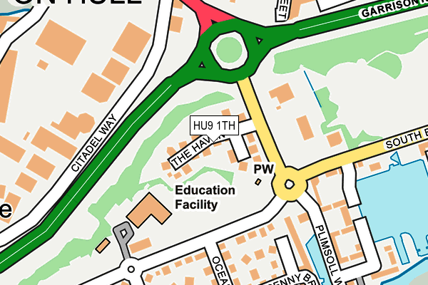 HU9 1TH map - OS OpenMap – Local (Ordnance Survey)
