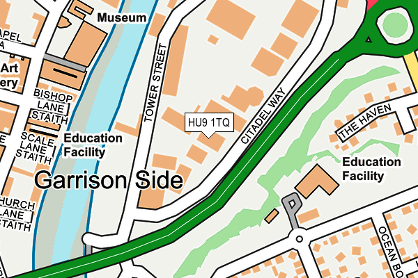 HU9 1TQ map - OS OpenMap – Local (Ordnance Survey)