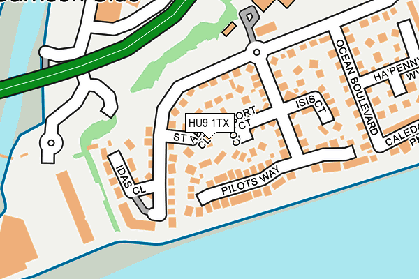 HU9 1TX map - OS OpenMap – Local (Ordnance Survey)