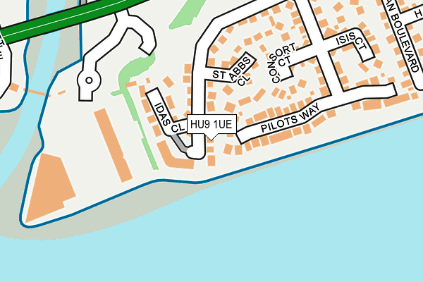 HU9 1UE map - OS OpenMap – Local (Ordnance Survey)