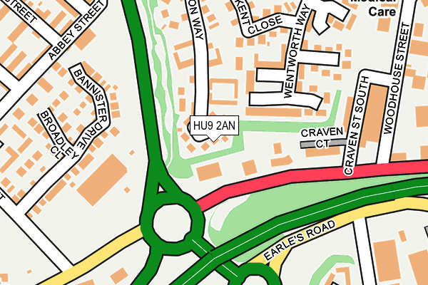 HU9 2AN map - OS OpenMap – Local (Ordnance Survey)