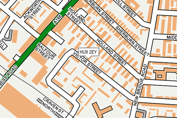 HU9 2EY map - OS OpenMap – Local (Ordnance Survey)