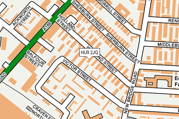 HU9 2JQ map - OS OpenMap – Local (Ordnance Survey)
