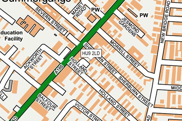 HU9 2LD map - OS OpenMap – Local (Ordnance Survey)