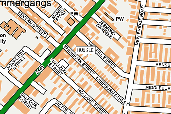 HU9 2LE map - OS OpenMap – Local (Ordnance Survey)