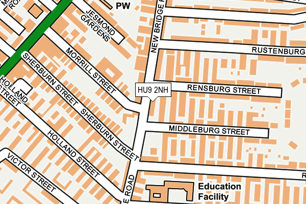 HU9 2NH map - OS OpenMap – Local (Ordnance Survey)