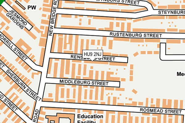 HU9 2NJ map - OS OpenMap – Local (Ordnance Survey)