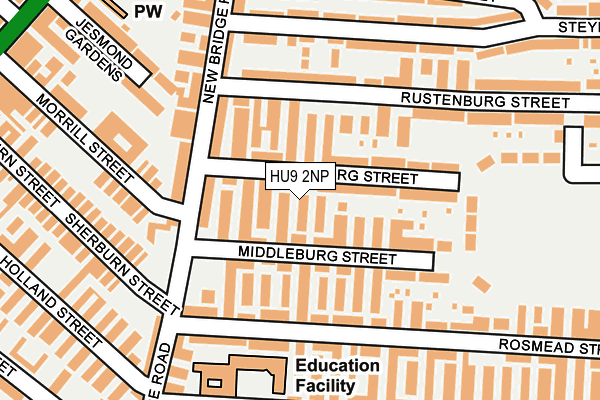 HU9 2NP map - OS OpenMap – Local (Ordnance Survey)