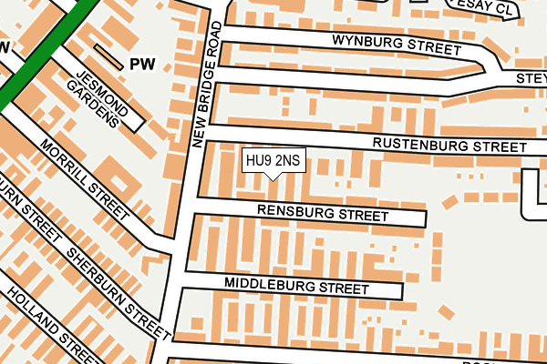 HU9 2NS map - OS OpenMap – Local (Ordnance Survey)