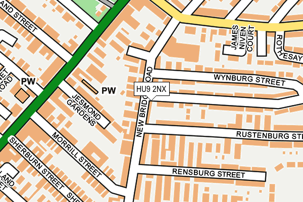 HU9 2NX map - OS OpenMap – Local (Ordnance Survey)